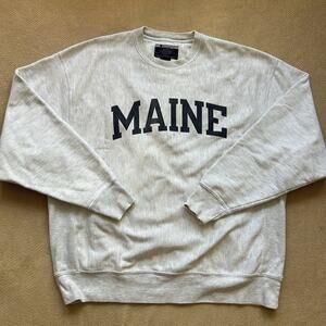 Vintage 90s Champion Reverse Weave Maine Fleece Sweatshirt XL